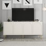 Hanah Home Lyon 80 Consola Crema y Oro 180x80x35cm